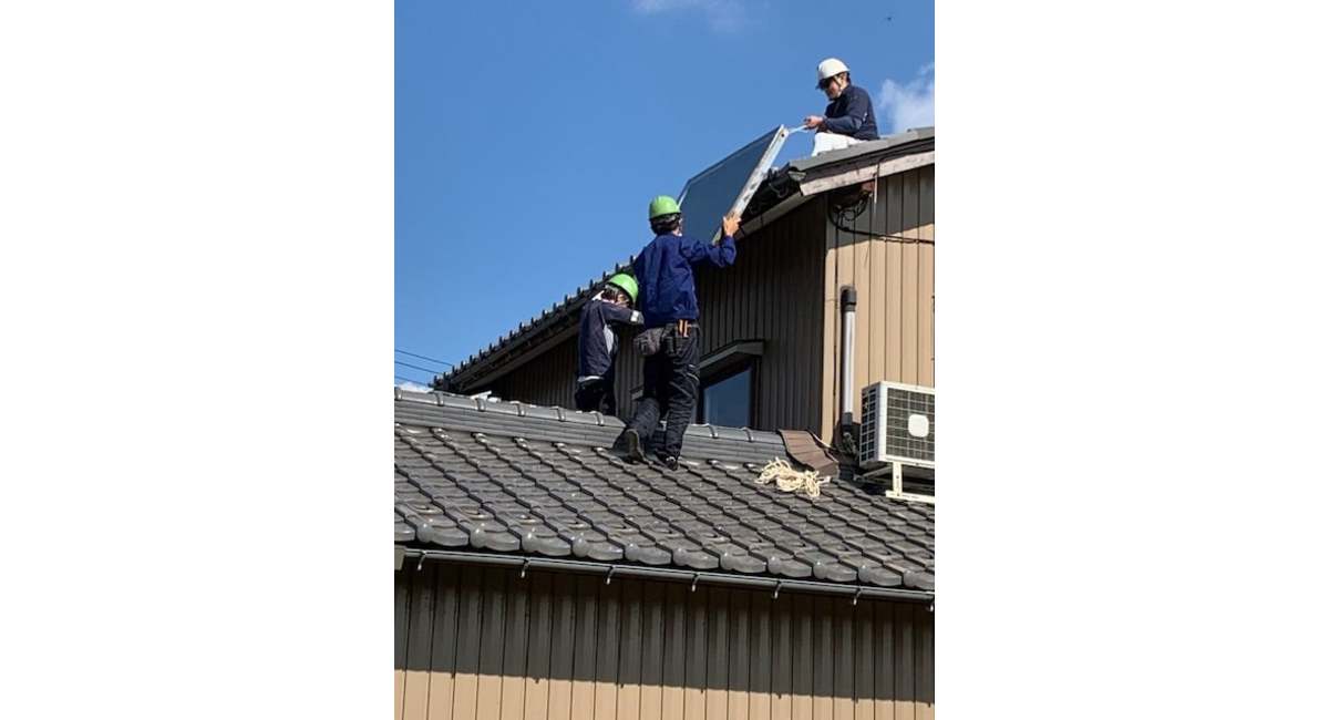 加賀市　小松市　ソーラーパネル　撤去　太陽熱温水器